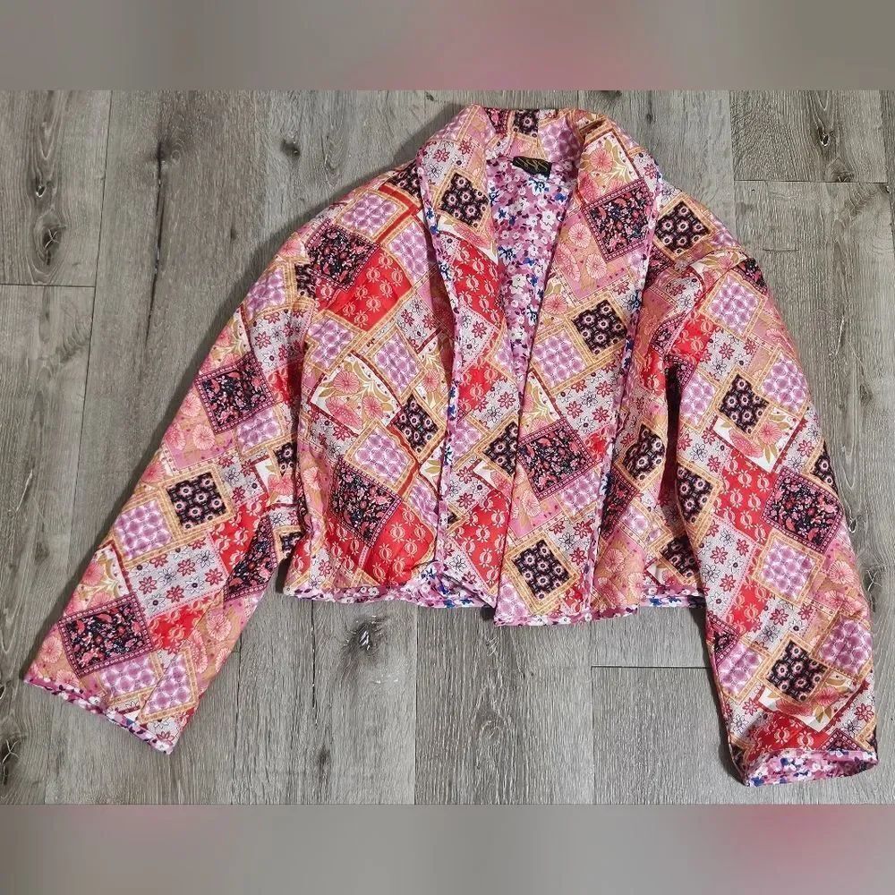 SSYS THE LABEL Patchwork Quiilted jacket size S/M - Picture 2 of 10